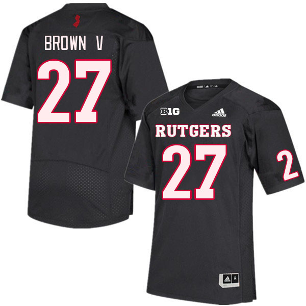 Men #27 Samuel Brown V Rutgers Scarlet Knights College Football Jerseys Stitched Sale-Black - Click Image to Close